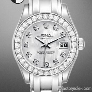 JB Rolex Pearlmaster m80299-0061 Ladies 29mm Diamond Bezel Fake